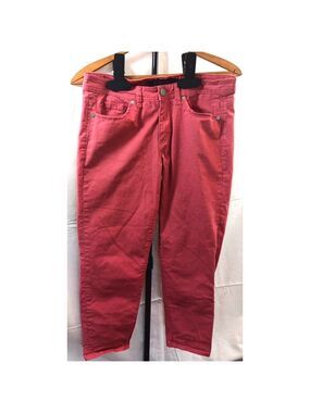 Size 8 Calvin Klein Skinny Crop Pink Jeans Casual Stretch Cotton Denim EPOC